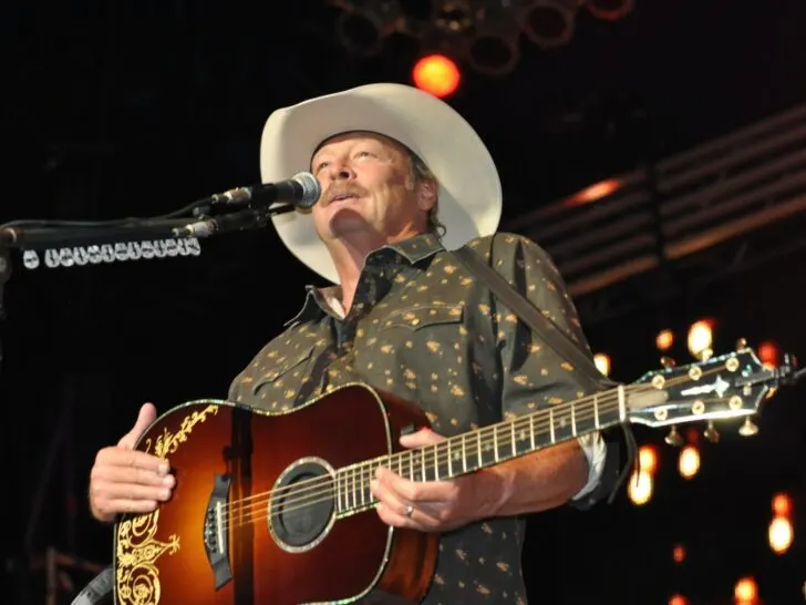 Alan Jackson performing in a concert