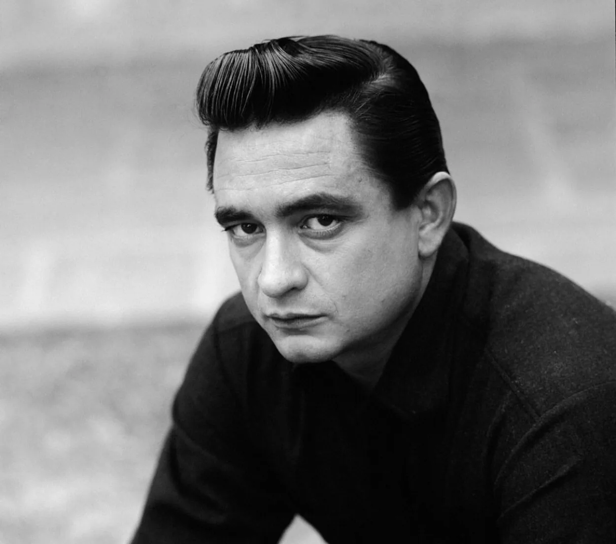 Johnny Cash in the black and white era