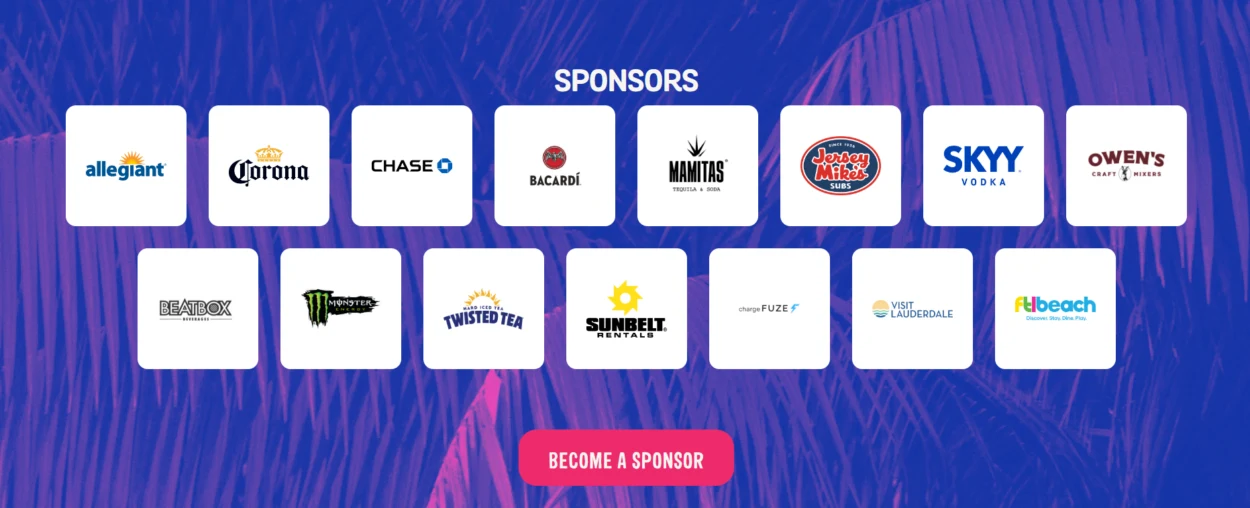 Ffteen different sponsors with an option to "become a sponsor"