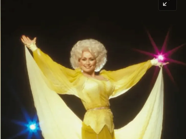 A picture of Dolly performing on stage
