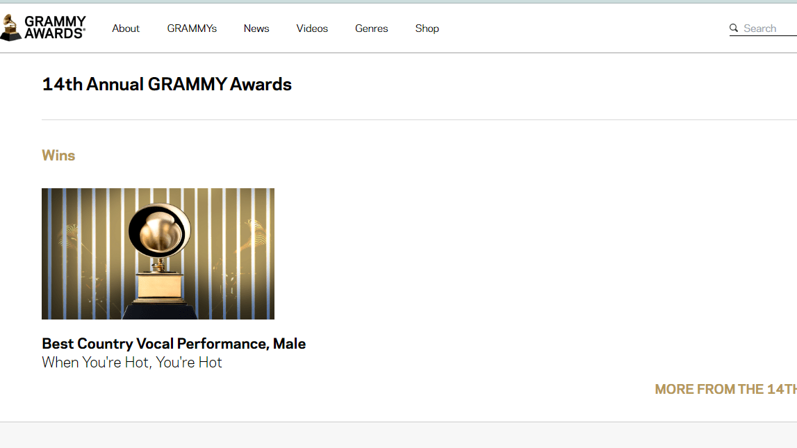 Grammy award information