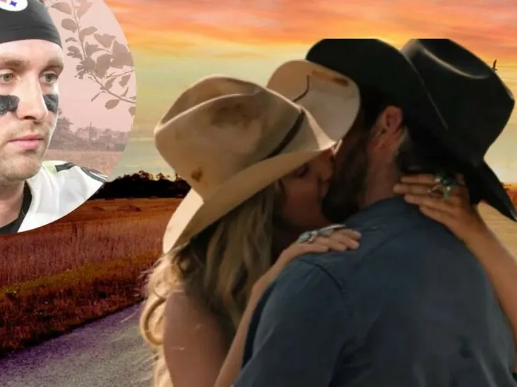 Lainey wilson kiss on yellowstone and her boyfriend's reaction