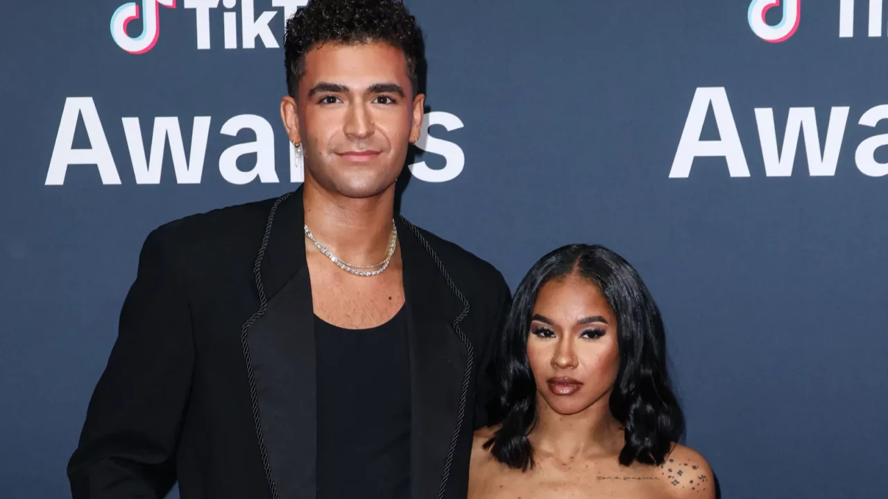 Ezra Sosa and Jordan Chiles at the TikTok Awards.