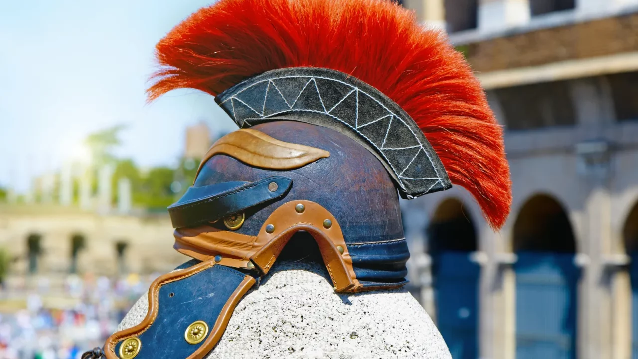 The Roman Legionnaires Helmet.