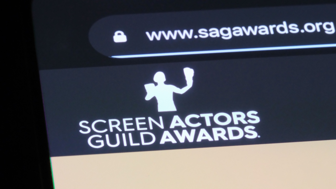 Screen Actors Guild Awards logo on computer screen