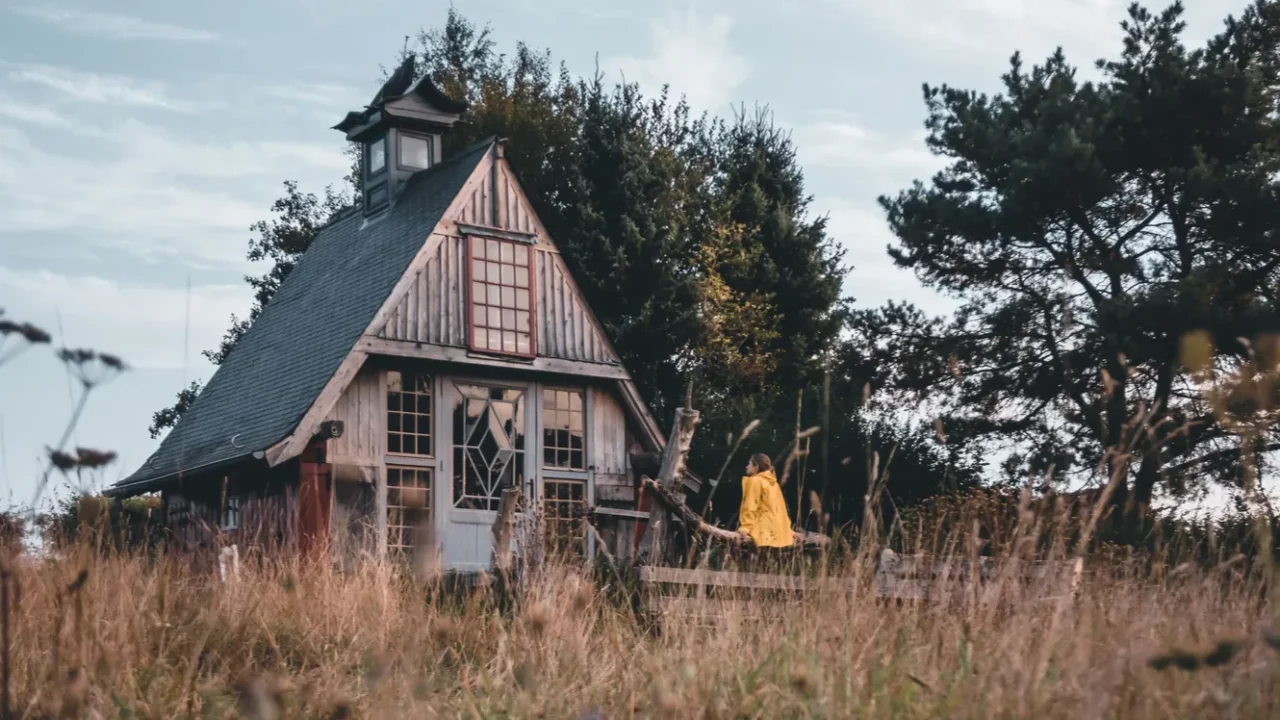 A cabin in the wilderness.