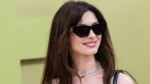 American actress Anne Hathaway arrives at an event.